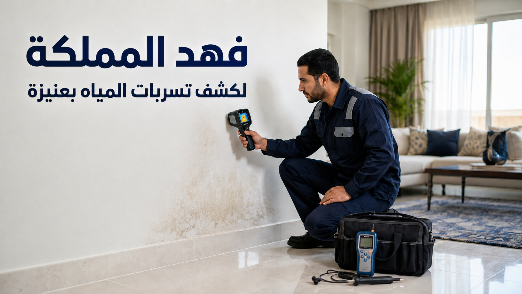 كشف تسربات المياه بعنيزة
