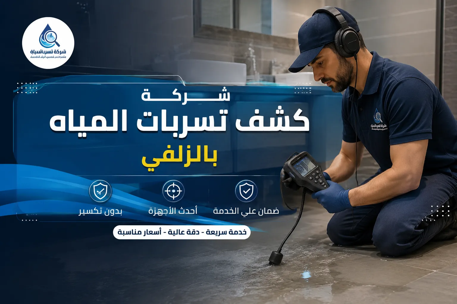 كشف تسربات المياه بالزلفي